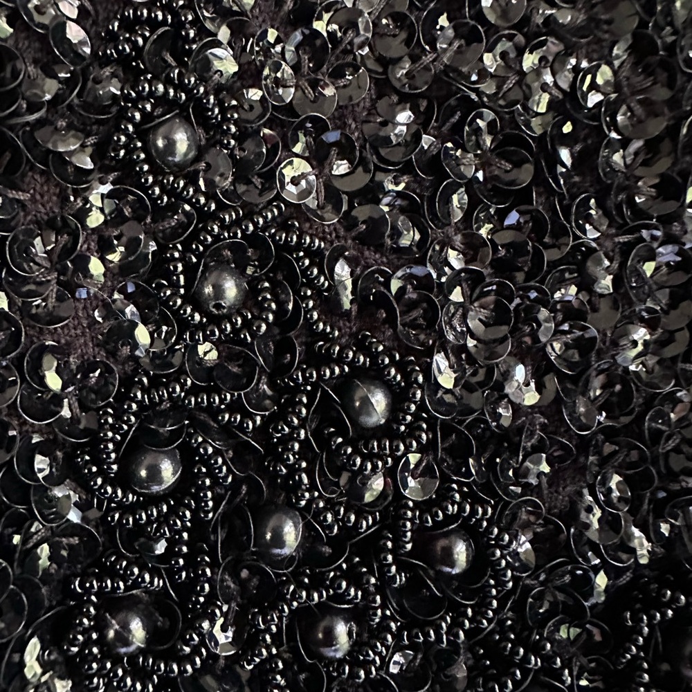 Vintage 1980s Yves Saint Laurent Beaded and Sequin Embellished Top 44 FR 12 US M - Picture 10 of 15